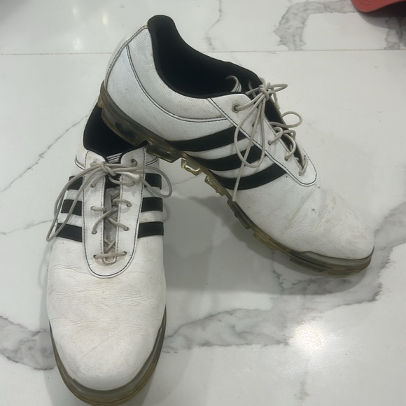 Adidas Men\'s Adipure Flex Golf Shoes White and Black . Size 11‎